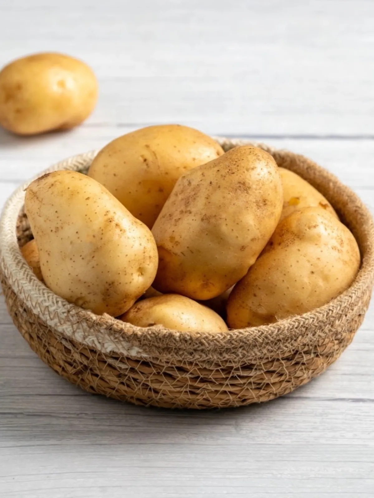 Potatoes in a Woven Basket