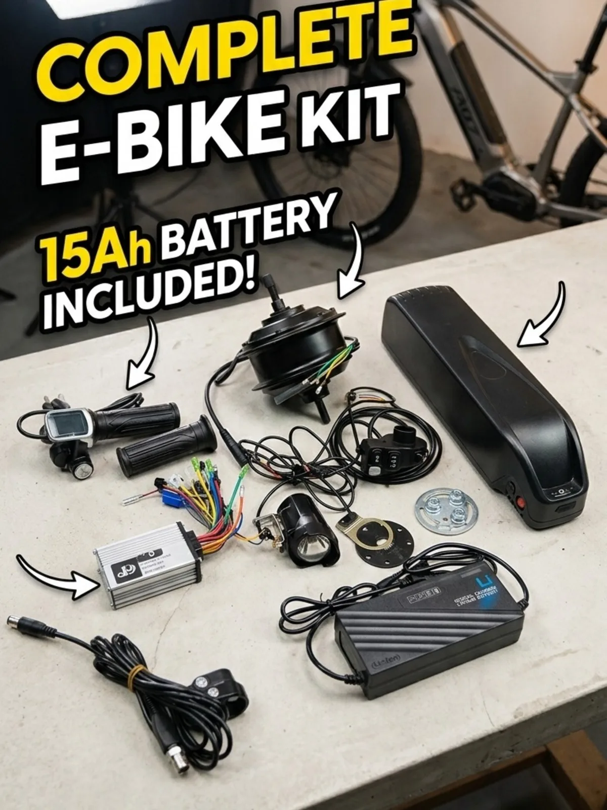 Bicycle Conversion kit 24-48v with battery