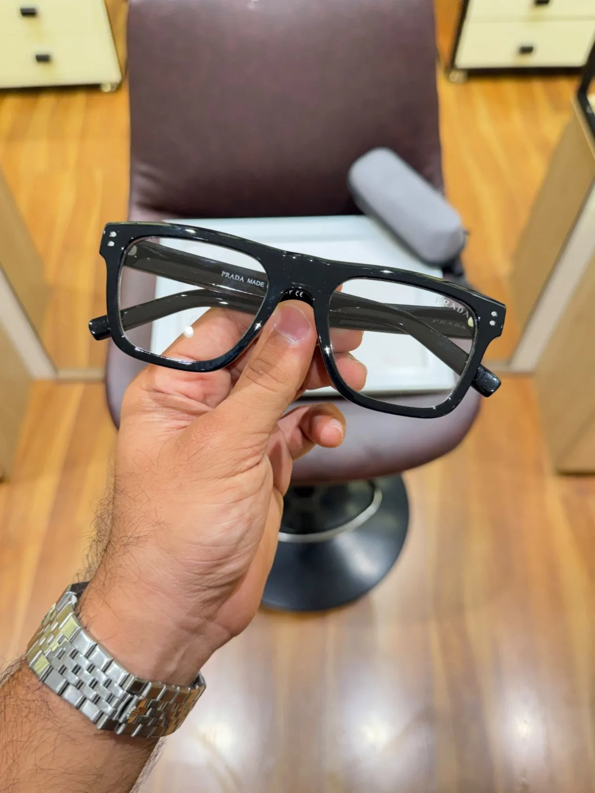 Black Rectangular Eyeglass Frames