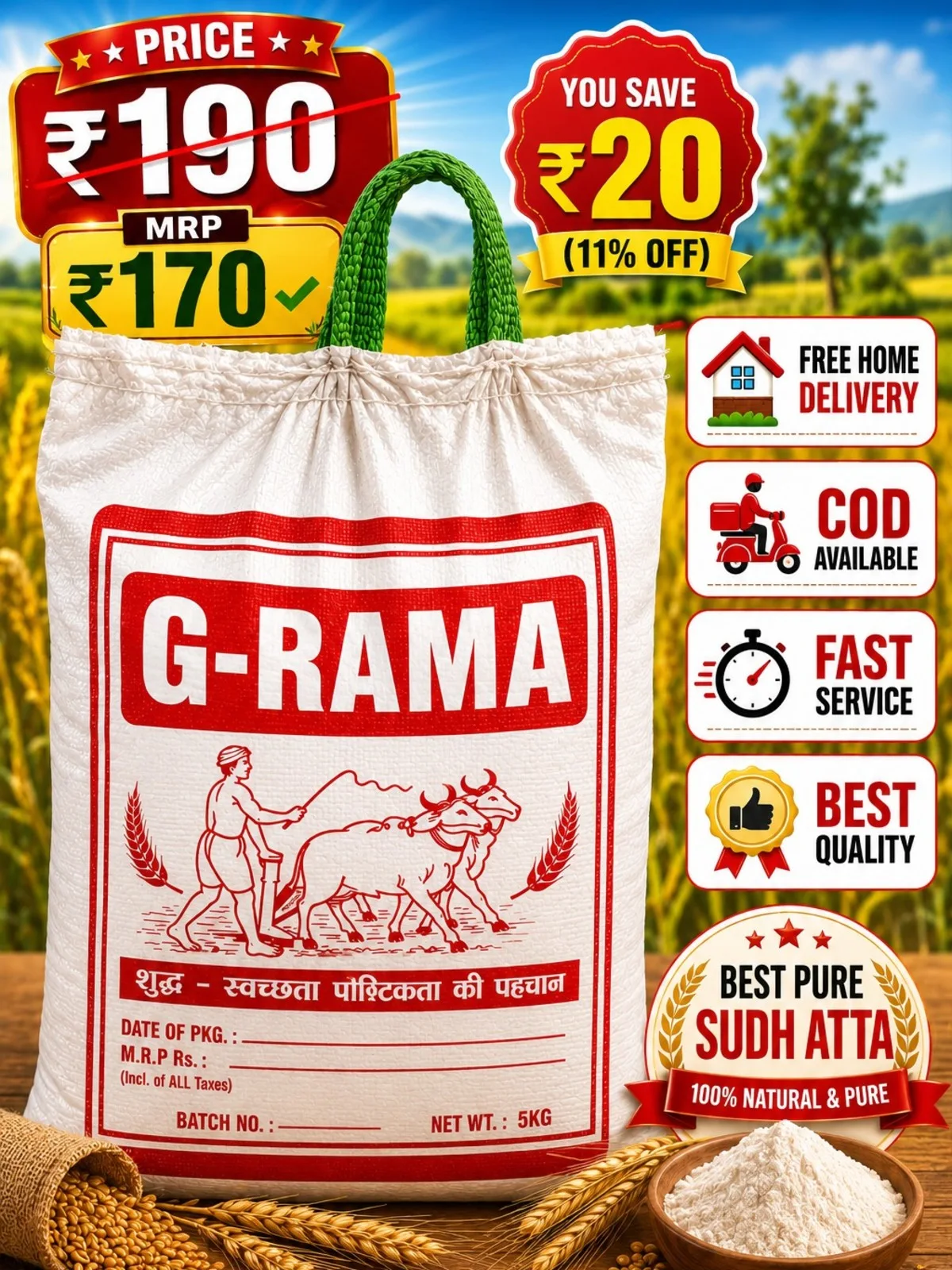 G-RAMA Atta Bag, 5 kg