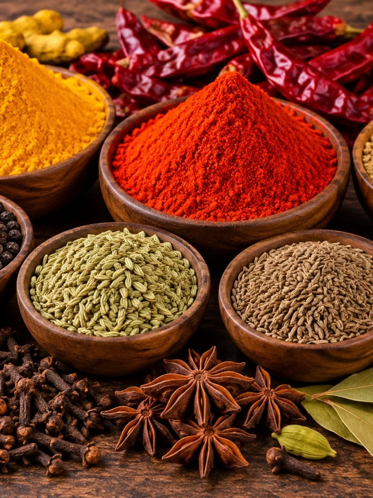 Assorted Whole and Ground Spices