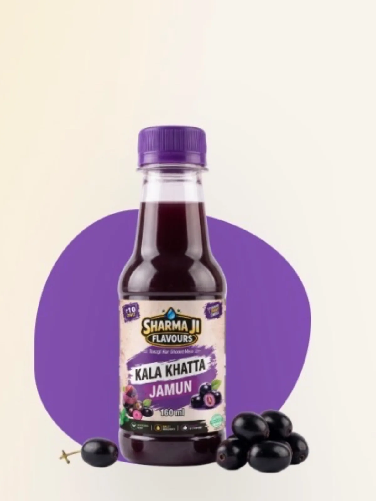 Sharma Ji Flavours Kala Khatta Jamun Syrup 160 ml