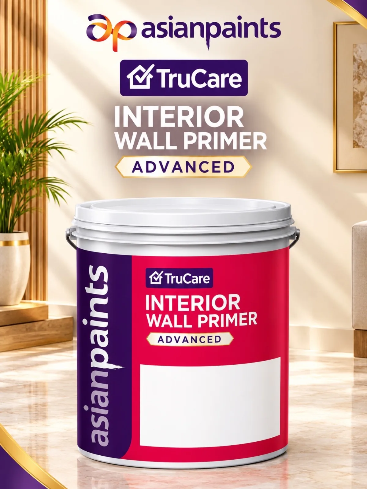 Asian Paints TruCare Interior Wall Primer Advanced